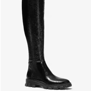 Michael Kors crackled faux patent leather boot new with box